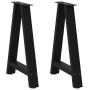 Valgomojo stalo kojelės, A formos, 2 vnt., juodos, 50x(72-73) cm, plienas
