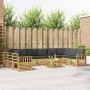 Lauko sofos komplektas 8 pcs Balta ir antracito 59 x 59 x 37 cm