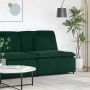 Modulinė sofa su pagalvėlėmis, tamsiai žalia, 100 cm