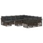 Sodo Sofų Rinkinys 13 pcs Pilka poliratanas