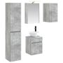 Vonios spintos komplektas 5 pcs Betono pilka 43 x 16 x 62,5 cm