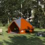 Teepee palapinė su stogu Pilka ir oranžinė 490 x 410 x 210 cm