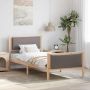 Lovos rėmas su galvūgalio Taupe 90 x 200 cm audinys