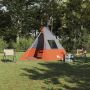 Tipi palapinė Pilka ir oranžinė 383 x 338 x 217 cm tafta
