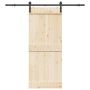 Stumdomų durų įrangos rinkinys, juodos spalvos, 183cm, plienas