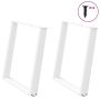 Valgomojo stalo kojelės, 2 vnt., baltos, 70x(72-73) cm, plienas, U formos
