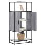 Highboard Pilka Sonoma 68x35x139 cm Mediena ir metalas