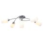Lubinis šviestuvas su keramikiniais gaubtais, baltas, 5xE14