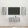 TV spintelių komplektas 2 pcs Pilkas Sonoma Apdirbta mediena