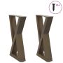 Kavos staliuko kojelės, 2 vnt., natūralus plienas, 28x(42-43,3) cm, plienas
