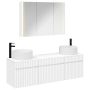 Vonios spintos komplektas 4 pcs Balta 103,5 x 15,5 x 70 cm