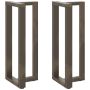 Baro stalo kojos, T formos, 2 vnt., juodos, 40x35x(100-101) cm, plienas