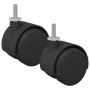 Ratukas 2 pcs Juodas ir sidabrinis 40,1 x 40,1 x 37,8 mm