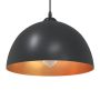 Pakabinami šviestuvai, 2 vnt., reguliuojamo aukščio, E27, juodi, Ø 30 cm, metaliniai