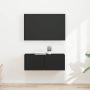 TV sieninė spintelė 2 pcs Juoda 60 x 31 x 29.5 cm