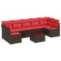 Sofos komplektas 8 pcs Ruda ir raudona poliratanas