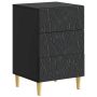 Naktinis staliukas Juoda 43 x 39,5 x 66,5 cm Apdirbta mediena
