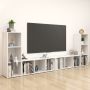 Televizoriaus spintelės, 4vnt., baltos, 107x35x37cm, MDP