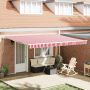 Elektrinė ištraukiama pavėsinė Raudona ir balta 450 × 300 cm