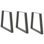 Valgomojo stalo kojos, V formos, 3 vnt., antracito spalvos, 70x(72-73,3) cm, plienas