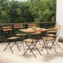 Sulankstomas bistro komplektas, 7 dalių, akacija ir plienas