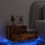 Naktinė spintelė su LED lemputėmis, dūminė, 70x36x40,5cm