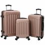 Lagaminas 3 pcs Rožinė aukso 50 x 31 x 78 cm ABS plastikas