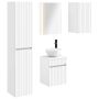 Vonios spintos komplektas 5 pcs Balta 43 x 11,5 x 60,5 cm