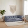 Modulinė sofa 3 pcs Pilka 140 x 70 x 36 cm Audinys