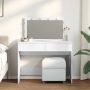 Kosmetinis staliukas su LED, baltos spalvos, 100x40x120cm