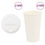 popieriniai kavos puodeliai su dangteliais 1000 vnt 16oz 400 ml