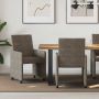 Valgomojo Kėdės su Ratukais 2 pcs Tamsiai pilka 57 x 66 x 94 cm