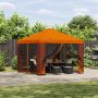 Pavėsinė 3 x 3 m Oranžinė Poliesteris ir plienas 190 gsm