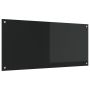 Virtuvės užpakalinė plokštė Juoda 110 x 50 cm grūdintas stiklas