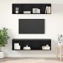 TV spintelių komplektas 2 pcs Juodas ąžuolas 37 x 37 x 142,5 cm
