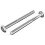 Baldų varžtai 2 pcs Sidabro M6 x 85 mm Plienas