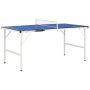 1,5 m stalo teniso stalas su tinklu, 152x76x66 cm, mėlynas