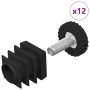 Baldų lygintuvai Reguliuojamas 12 pcs Juoda M6 PP