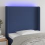 Galvūgalis su LED, mėlynos spalvos, 103x16x118/128cm, audinys