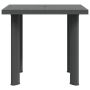 Sodo stalas, antracito spalvos, 80x75x72cm, plastikas
