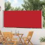 Ištraukiama šoninė kiemo pertvara, raudonos spalvos, 120x500cm
