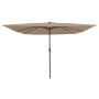 Sodo skėtis Taupe 295 x 295 x 245 cm Poliesteris ir plienas