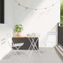 Sulankstomas bistro rinkinys 3 pcs Balta Plienas