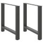 Valgomojo stalo kojos, antracito spalvos, 2 vnt., 80x(72-73) cm, plienas