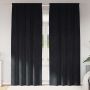 Užtemdymo užuolaidos 2 pcs Juoda 140 x 260 cm Aksomas