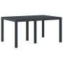 Sodo stalas Antracitas 150 x 100 x 73 cm poliratanas