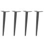 Kavos staliuko kojelės, 4 vnt., antracito spalvos, 30-31 cm, plienas, kūginės formos