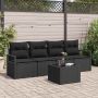 Sofos komplektas 5 pcs Juoda poliratanas