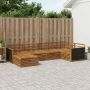 Lauko sofos komplektas 6 pcs Natūrali