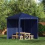 Šventinės palapinės šoninė siena 2 pcs Mėlyna 200 x 195 cm